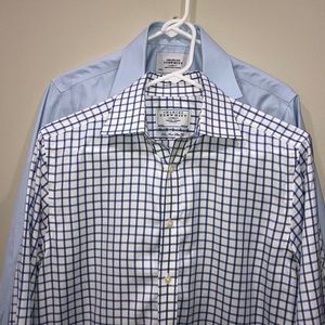Two Charles Tyrwhitt Men’s Long Sleeve Dress Shirt